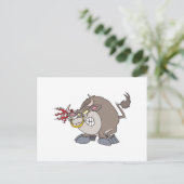 おもしろい怒の牛 ポストカード (スタンド正面)