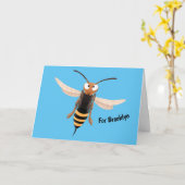 おもしろい怒イラストレーション カード (黄色い花)