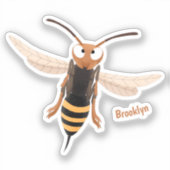 おもしろい怒イラストレーション シール (正面)