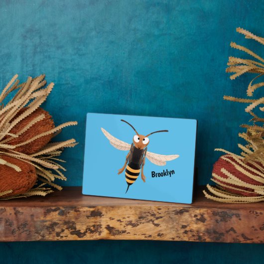 おもしろい怒イラストレーション フォトプラーク (側面)