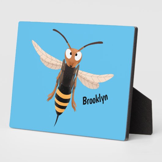 おもしろい怒イラストレーション フォトプラーク (側面)