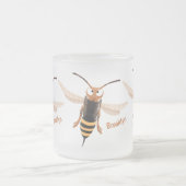 おもしろい怒イラストレーション フロストグラスマグカップ (中央)