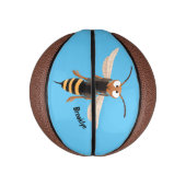 おもしろい怒イラストレーション ミニバスケットボール (縦)