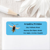 おもしろい怒イラストレーション ラベル (インサイチュ)