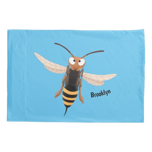 おもしろい怒イラストレーション 枕カバー (裏面)