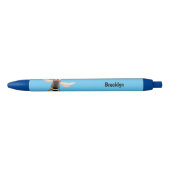 おもしろい怒イラストレーション 黒ボールペン (正面)