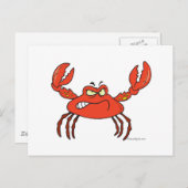 おもしろい怒カニ ポストカード (正面/裏面)