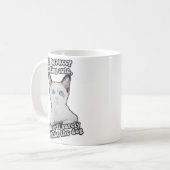 おもしろい怒子猫の猫ミーム猫オーナー コーヒーマグカップ (正面左)