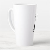 おもしろい怒子猫ミーム カフェラテマグ (左アングル)