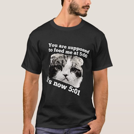 おもしろい怒子猫ミーム Tシャツ (正面)