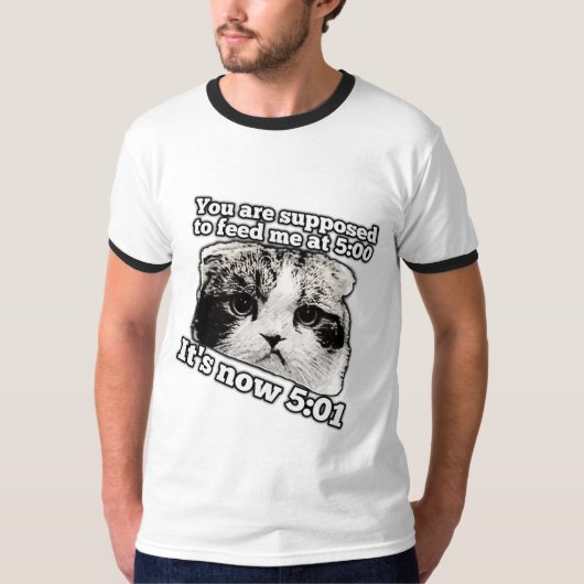 おもしろい怒子猫ミーム Tシャツ (正面)