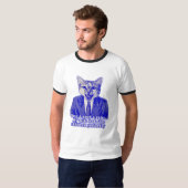 おもしろい怒子猫好きの猫ミーム Tシャツ (正面フル)