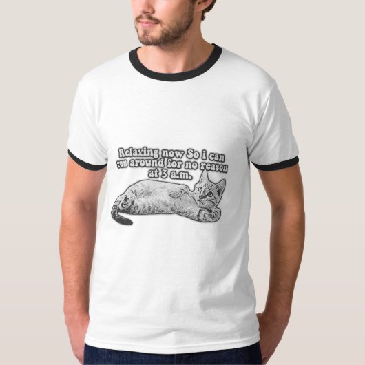 おもしろい怒猫ミーム猫オーナー Tシャツ (正面)