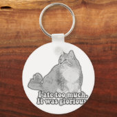 おもしろい怒猫好き猫ミーム猫オーナー キーホルダー (正面)