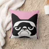 おもしろい怒猫 クッション (ブランケット)