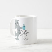 おもしろい怒猫 |コーヒータイムタイポグラフィ コーヒーマグカップ (正面左)