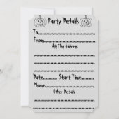 おもしろい怒黒ネコハローウィンパーティ 招待状 (裏面)