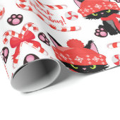 おもしろい怒黒猫のペテン猫 ラッピングペーパー (ロールコーナー)