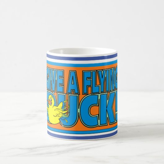 おもしろい怒4X4ダッキングデザイン コーヒーマグカップ (中央)