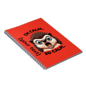 おもしろい怒Hedgehogカスタマイズ ノートブック (右側)