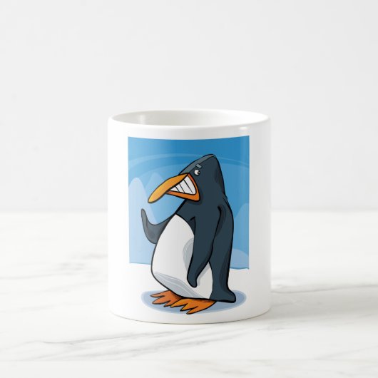 おもしろい怒Penguinマンガクールー コーヒーマグカップ (中央)