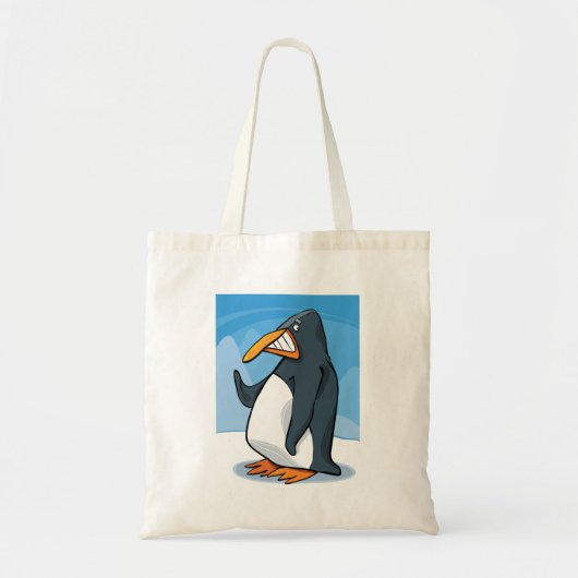 おもしろい怒Penguinマンガクールー トートバッグ (正面)