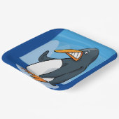 おもしろい怒Penguinマンガクールー ペーパープレート (傾斜あり)