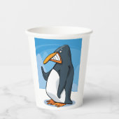 おもしろい怒Penguinマンガクールー 紙コップ (正面)
