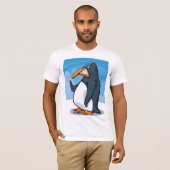 おもしろい怒Penguinマンガクールー Tシャツ (正面フル)