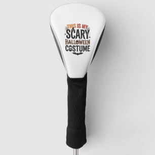 おもしろい怖いハロウィンコスチュームのビンテージTシャツデザイン ゴルフヘッドカバー