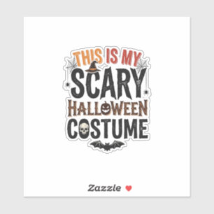 おもしろい怖いハロウィンコスチュームのビンテージTシャツデザイン シール