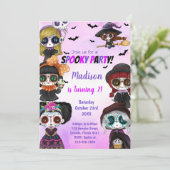 おもしろい怖いパーティー子供へカード、10代または大人 招待状 (スタンド正面)