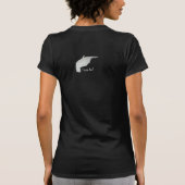 おもしろい怖い悪魔の指差し Tシャツ (裏面)