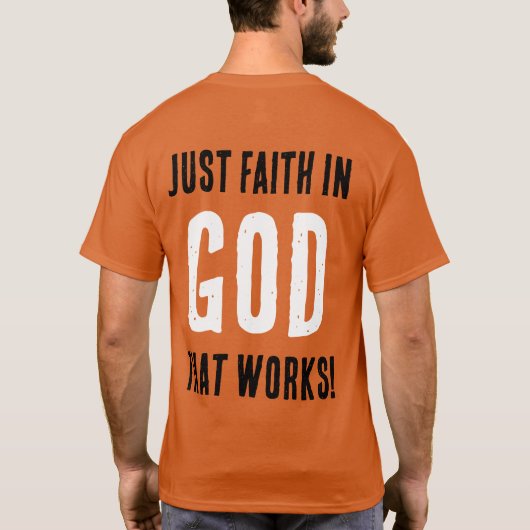 「おもしろい怖くない。神への信仰» Tシャツ (裏面)