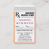 おもしろい思い出に残る処方アポイントメントカード 名刺 (正面)