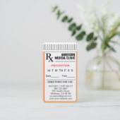 おもしろい思い出に残る処方アポイントメントカード 名刺 (スタンド正面)