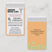 おもしろい思い出に残る処方箋カルテ 名刺 (正面/裏面)