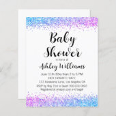 おもしろい性別予算ベビーシャワー招待状 (正面/裏面)