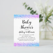 おもしろい性別予算ベビーシャワー招待状 (スタンド正面)