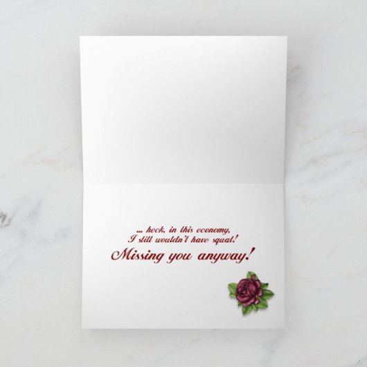 おもしろい恋しく思のカード カード (内部)