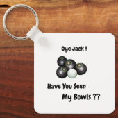 おもしろい恋しく思のローンボウル キーホルダー (正面)