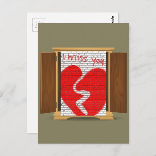 おもしろい恋しく思落書き来はクローゼットから出た ポストカード (正面/裏面)