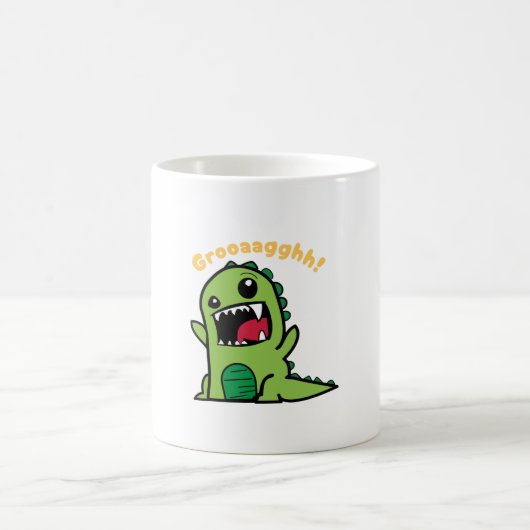 おもしろい恐竜の溝 – 小おもしろい恐竜 コーヒーマグカップ (中央)