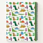 おもしろい恐竜の螺旋状組成ノート ノートブック (裏面)