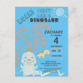 おもしろい恐竜の鳴き声 子供の誕生日パーティー招待状 ポストカード (正面)