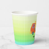 おもしろい恐竜ギフトトラック誕生日パーティーDIY名前 紙コップ (右)