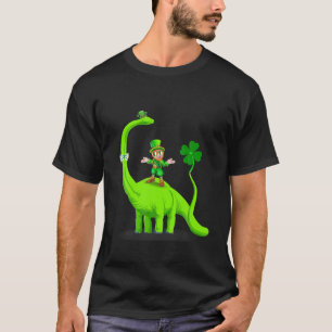 おもしろい恐竜シャムロック聖パトリックの日、パトリック Tシャツ
