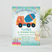 おもしろい恐竜セメントトラック誕生日パーティー名 シーズンカード (スタンド正面)