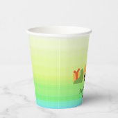 おもしろい恐竜トラクターのトラック誕生日パーティー少年 紙コップ (右)