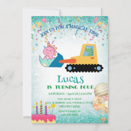 おもしろい恐竜トラクター誕生日パーティーDIY名前 シーズンカード